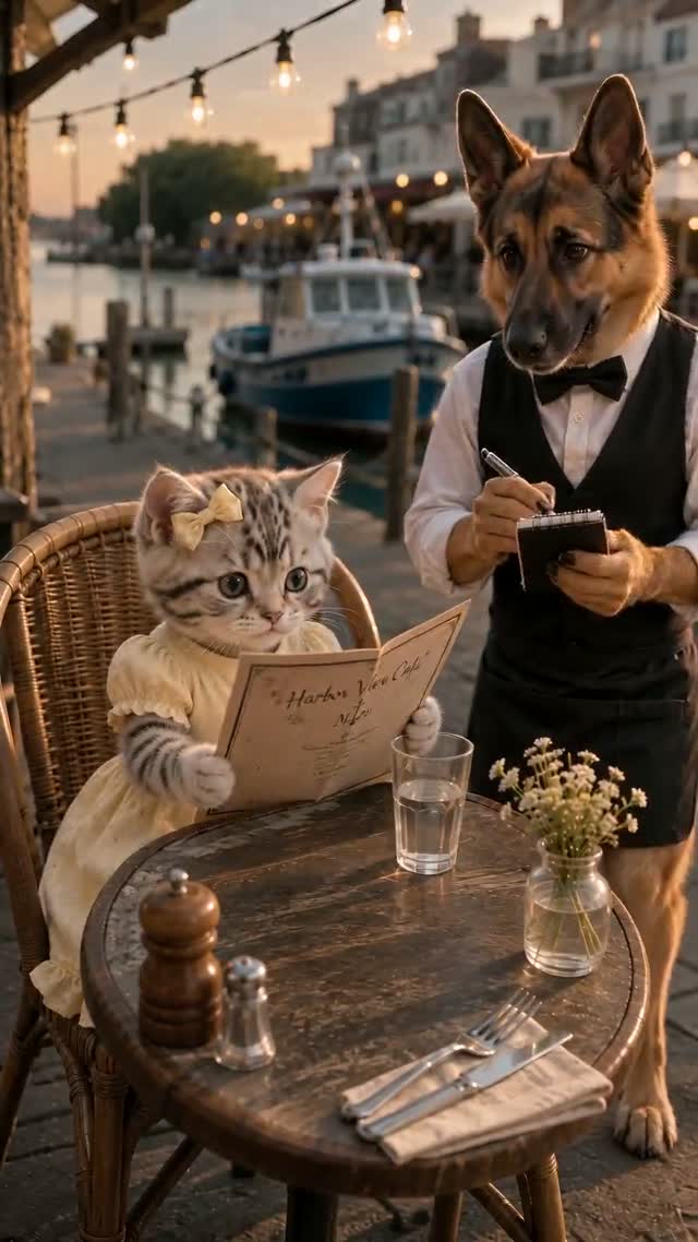 Cat and Fish & Chips