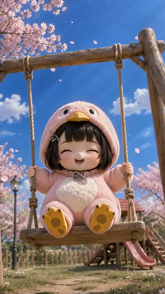 Cat on a Swing