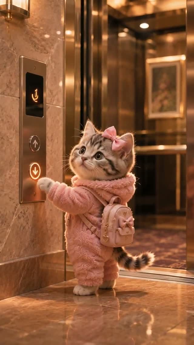 Cat Waiting for the Bus