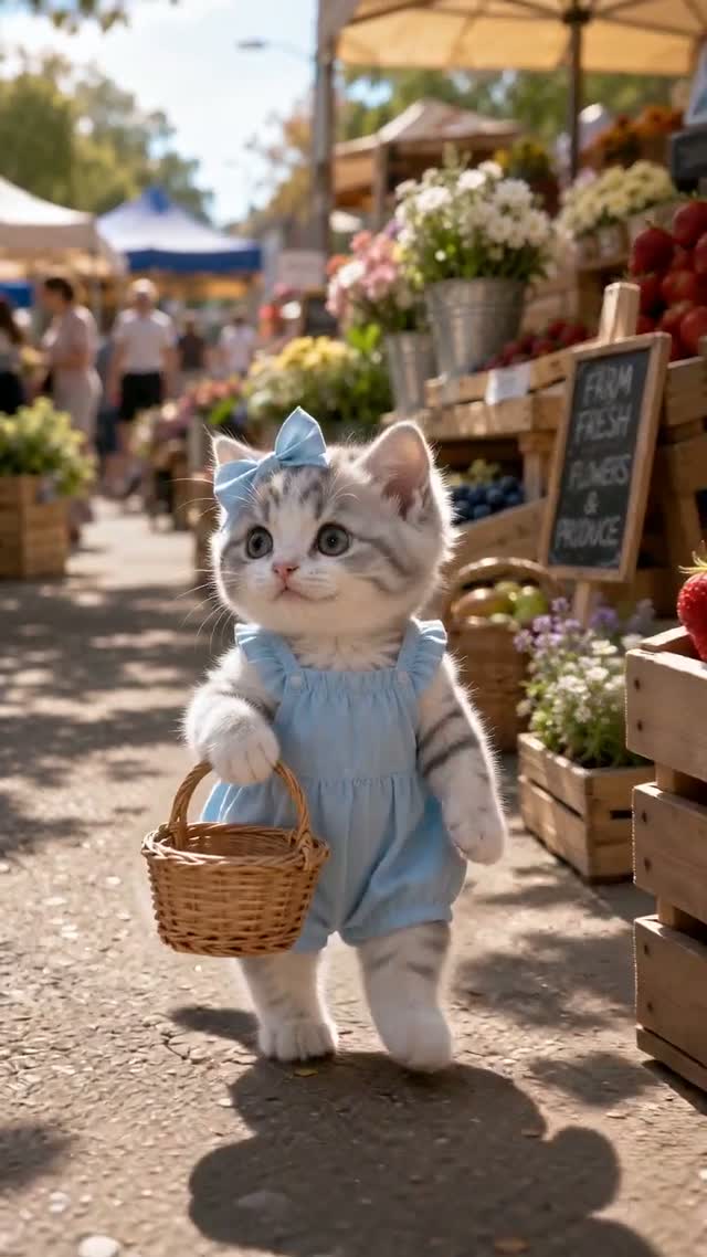 Kitten at the Market