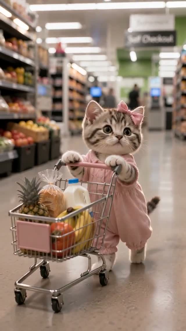 Kitten at the Supermarket