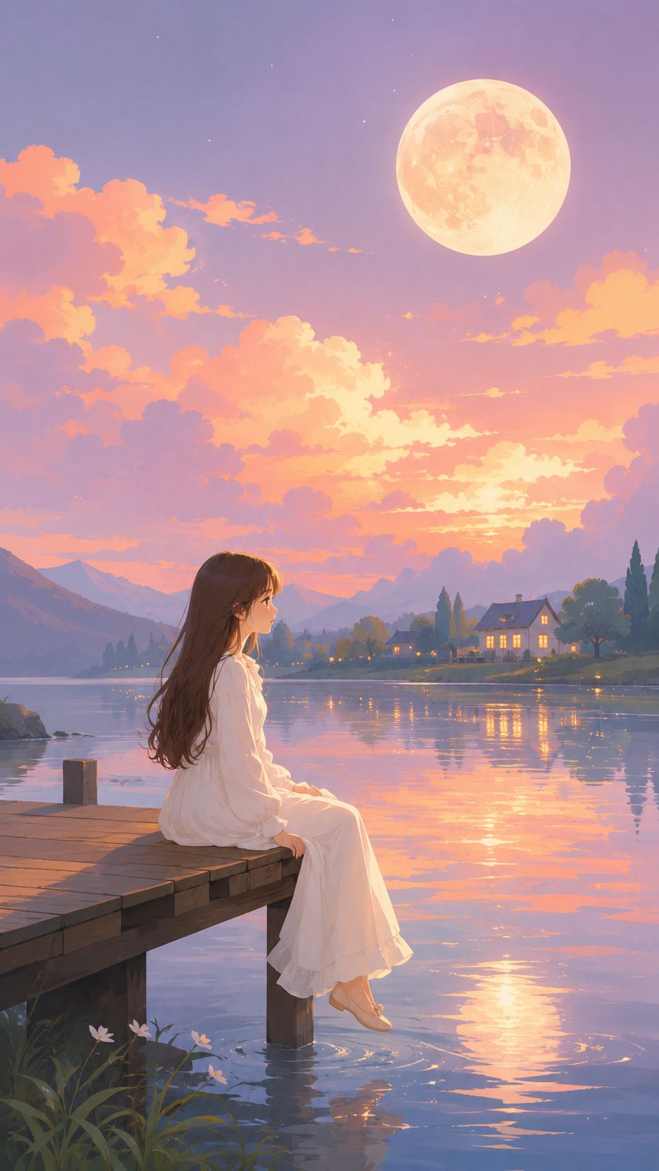 Moonlit Lakeside